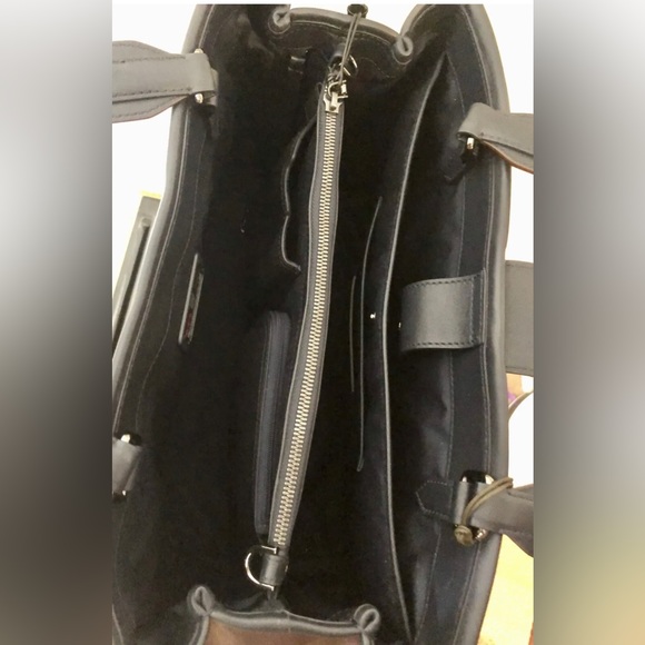 NWT Tumi Mariella Vivian Tote Burgundy Leather Satchel with Navy Trim - Picture 5 of 7